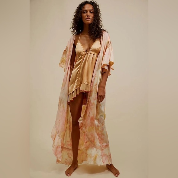 𝓯𝓹 Free People ~ Moonbeams Washed Robe - Picture 9 of 10